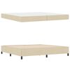 vidaXL Boxspringbett Creme 200 x 200 cm Stoff