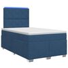 vidaXL Boxspringbett mit Matratze mit Kopfteil Blau 120 x 190 cm Stoff