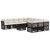 vidaXL Gartensofa-set 12 Stk. Schwarz Poly-Rattan