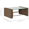 vidaXL 16-tlg. Garten-Lounge-Set mit Auflagen Poly Rattan Braun