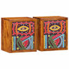 vidaXL Nachttisch 2 pcs Braun 35 x 30 x 40 cm Massivholz Akazie