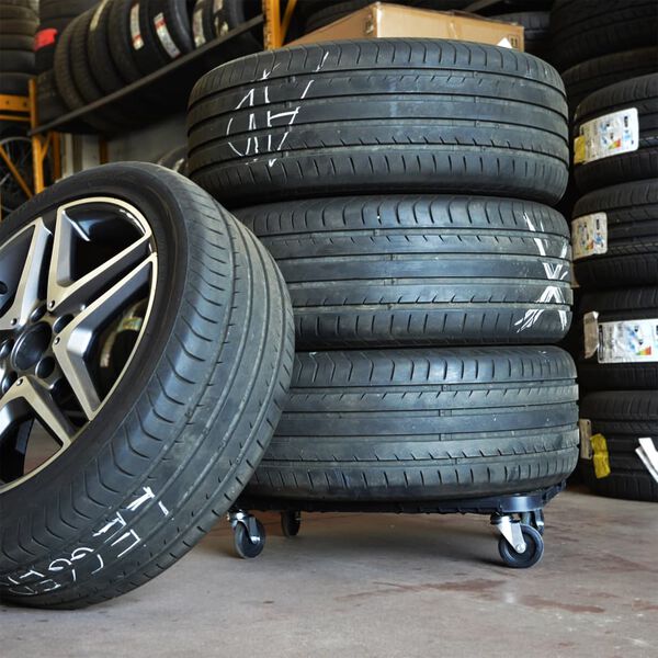 vidaXL Transportroller 2 Stk. Schwarz 58x38x12 cm Polypropylen