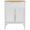 vidaXL Waschbeckenschrank mit Regal mit T&uuml;r FLORO Wei&szlig; 60 x 40 x 80 cm