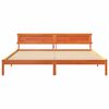 vidaXL Bettrahmen Wachsbraun 200 x 200 cm Massives Kiefernholz