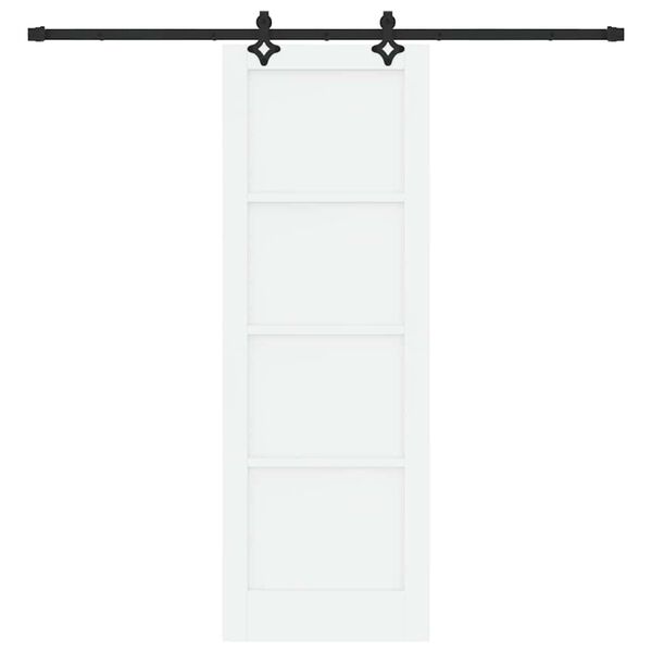 vidaXL Schiebet&uuml;r ORKDAL Wei&szlig; 73,5 x 211 cm Massives Kiefernholz