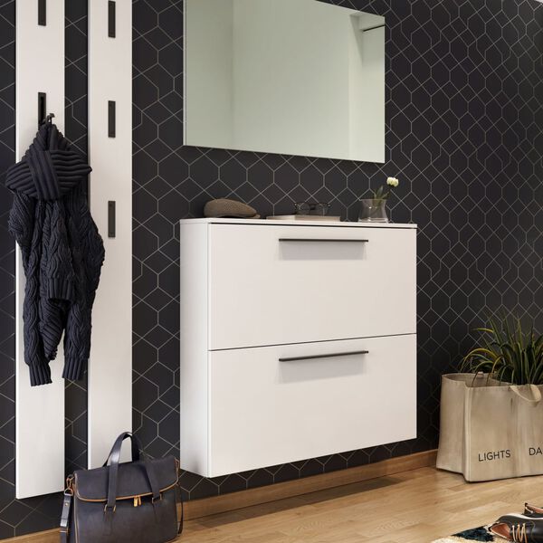 438400 Germania Schuhschrank "GW-Utah" 100x19x85 cm Wei&szlig;