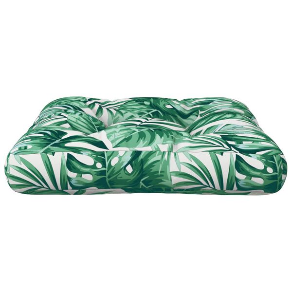vidaXL Palettenkissen Blattmuster 50x50x12 cm Stoff