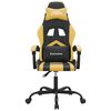 vidaXL Gaming-Stuhl Schwarz und Golden Kunstleder