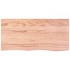 vidaXL Tischplatte Hellbraun 100x50x2 cm Massivholz Eiche Behandelt