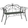 vidaXL Gartenbank 2-Sitzanzahl 130 x 47 x 90 cm Stahl Silber Grau