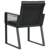 vidaXL Gartenst&uuml;hle mit Kissen 2 Stk. Schwarz Poly Rattan