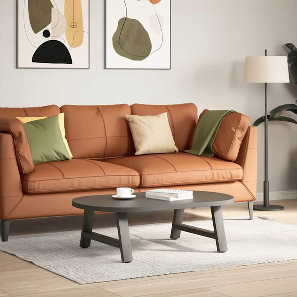 vidaXL Couchtischbeine A-Form 2 Stk. Anthrazit 60x(30-31) cm Stahl