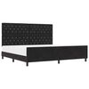 vidaXL Boxspringbett mit Kopfteil Schwarz 200 x 200 cm Samt