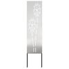 vidaXL Garten Sichtschutz-Leinwand Silber 32 x 140 cm Edelstahl