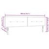 vidaXL LED Kopfteil mit LED-Lichtleisten Blau 200 cm Polyester