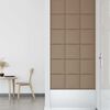 vidaXL Wandpaneele 12 Stk. Cappuccino-Braun 30x30cm Kunstleder 1,08 m&sup2;