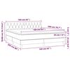 vidaXL Boxspringbett mit Matratze Dunkelgr&uuml;n 160x200 cm Samt