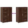 vidaXL Sideboards 2 Stk. Braun Eichen-Optik 60x31x84 cm Holzwerkstoff
