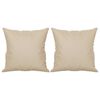 vidaXL 3-Sitzer-Sofa mit Kissen Creme 180 cm Mikrofasergewebe