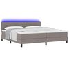 vidaXL Boxspringbett mit Matratze Taupe 200 x 200 cm Stoff