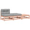 vidaXL Gartensofa ohne Armlehnen mit Kissen und Hockern