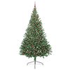 vidaXL K&uuml;nstlicher vorbeleuchteter Weihnachtsbaum Gr&uuml;n 240 cm PVC