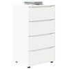 vidaXL Stauraumschr&auml;nke 2 pcs Wei&szlig; 60 x 48 x 105 cm Holzwerkstoff