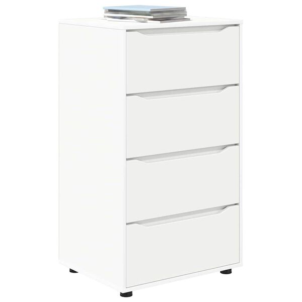 vidaXL Stauraumschr&auml;nke 2 pcs Wei&szlig; 60 x 48 x 105 cm Holzwerkstoff