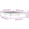 vidaXL Bettgestell Grau Sonoma 120x190 cm Holzwerkstoff und Metall