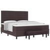 vidaXL Boxspringbett mit Kopfteil Dunkelbraun 180 x 200 cm Stoff
