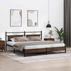 vidaXL Metallbett ohne Matratze Braun Eichen-Optik 200x200 cm