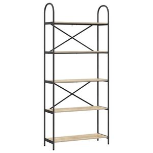 vidaXL B&uuml;cherregal 5 Ebenen 80 x 30 x 183 cm Holzwerkstoff