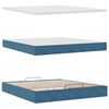 vidaXL Ottoman-Bett mit Matratzen Dunkelblau 160x200 cm Samt