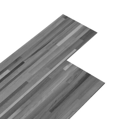 vidaXL PVC-Laminat-Dielen 5,02 m² 2 mm Selbstklebend Gestreift Grau