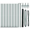 vidaXL Sechseckzaun mit Betonsockel 25 x 1,4 m PVC-beschichteter Stahl
