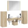 vidaXL Badezimmerm&ouml;bel-Set 6 stk. Sonoma-Eiche 100 x 15,5 x 70 cm