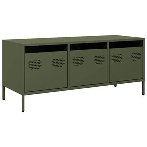 vidaXL TV-Schrank Olivgr&uuml;n 101,5x39x43,5 cm Kaltgewalzter Stahl