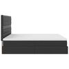 vidaXL Ottoman-Bett mit Matratzen Schwarz 160x200 cm Kunstleder