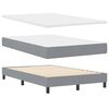 vidaXL Boxspringbett mit Matratze Hellgrau 120 x 190 cm Stoff