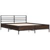 vidaXL Bettgestell R&auml;uchereiche 150x200 cm Holzwerkstoff und Metall