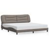vidaXL Bettgestell mit LED ohne Matratze "Hvar" Taupe 200x200 cm Stoff