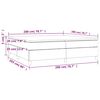 vidaXL Boxspringbett mit Matratze Taupe 200x200 cm Stoff