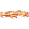 vidaXL 8-tlg. Garten-Sofagarnitur Wachsbraun Massivholz Kiefer