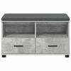 vidaXL Flurbank Beton Grau 80 x 38 x 46 cm Spanplatte und Polsterstoff