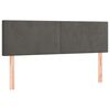 vidaXL Boxspringbett mit Matratze Dunkelgrau 140x200 cm Samt