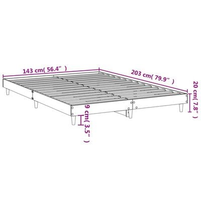 vidaXL Bettgestell Sonoma-Eiche 140x200 cm Holzwerkstoff