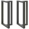 vidaXL Bartischbeine T-Form 2 Stk. Anthrazit 60x35x(100-101) cm Stahl