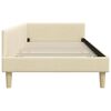 vidaXL Eckbettgestell mit Kopfteil Creme 90 x 200 cm Stoff
