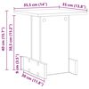 vidaXL Beistelltisch Sonoma-Eiche 35,5 x 35 x 40 cm Holzwerkstoff