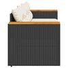 vidaXL Gartensofa mit Kissen 3-Sitzer Schwarz Poly Rattan